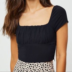 Black lottie moss top